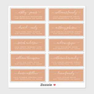 Chic Calligraphy Wedding Guest Address Labels