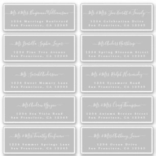 Chic Calligraphy Wedding Guest Address Labels