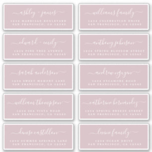 Chic Calligraphy Wedding Guest Address Labels