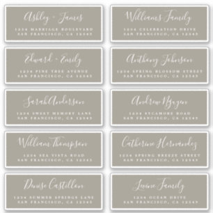 Chic Calligraphy Wedding Guest Address Labels