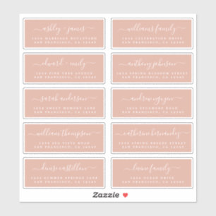 Chic Calligraphy Wedding Guest Address Labels