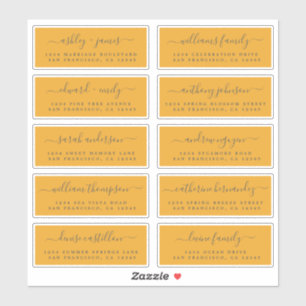 Chic Calligraphy Wedding Guest Address Labels