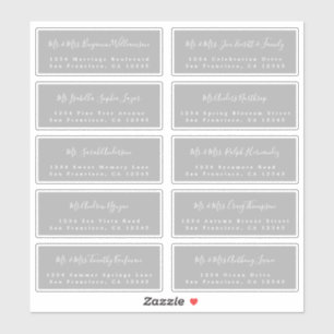 Chic Calligraphy Wedding Guest Address Labels