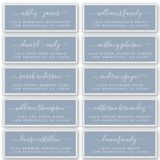Chic Calligraphy Wedding Guest Address Labels