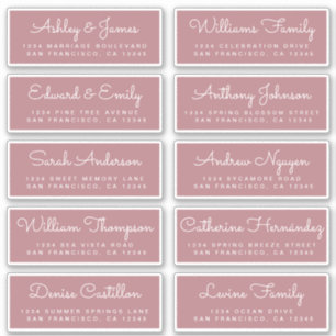 Chic Calligraphy Wedding Guest Address Labels