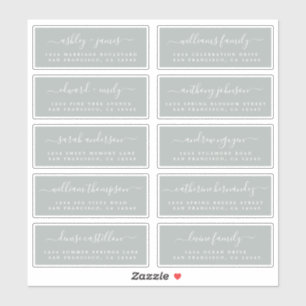 Chic Calligraphy Wedding Guest Address Labels