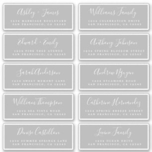 Chic Calligraphy Wedding Guest Address Labels