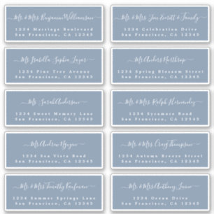 Chic Calligraphy Wedding Guest Address Labels