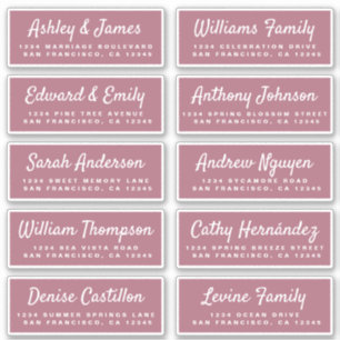 Chic Calligraphy Wedding Guest Address Labels