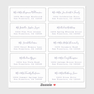 Chic Calligraphy Wedding Guest Address Labels