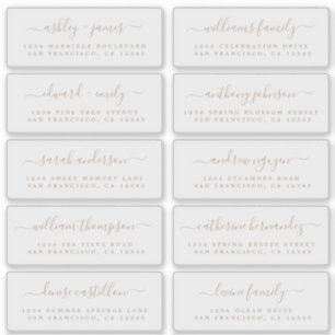 Chic Calligraphy Wedding Guest Address Labels