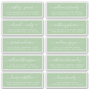 Chic Calligraphy Wedding Guest Address Labels