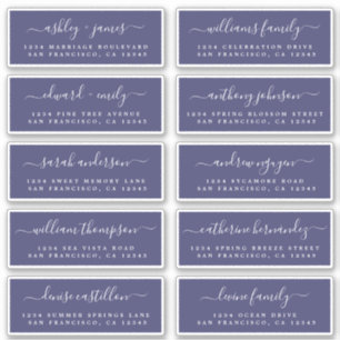 Chic Calligraphy Wedding Guest Address Labels