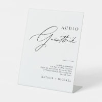Chic Calligraphy Wedding Telephone Audio Guestbook