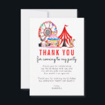 Chic Carnival Circus Show Clowns Balloons Birthday Thank You Card<br><div class="desc">Cute Carnival Circus Show Clowns Balloons Birthday Thank You Card</div>