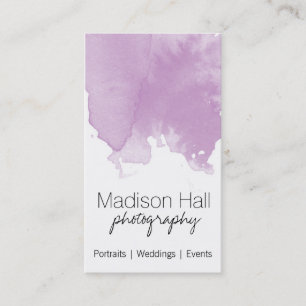 Chic Carte de visite d'aquarelle Lilac