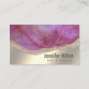 Chic cassis agate professional  gold foil business card