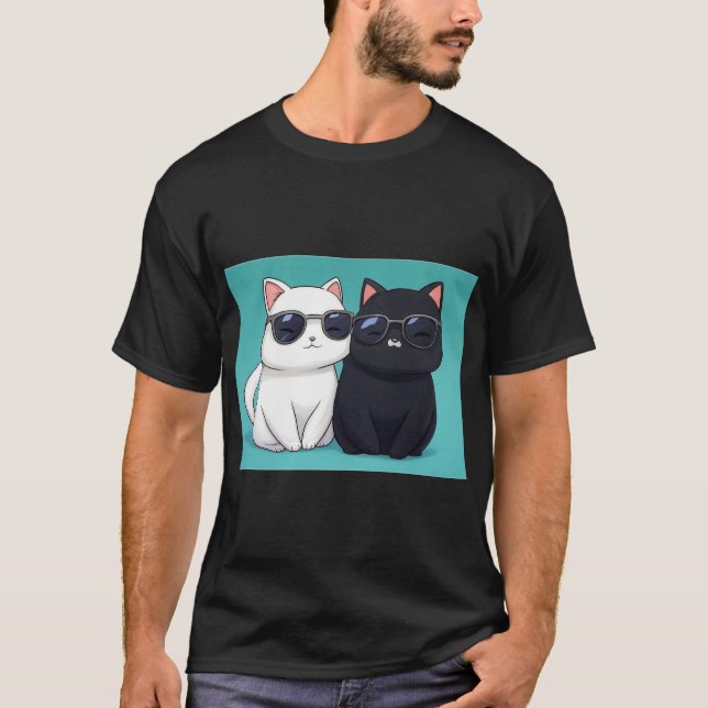 Chic Cat Duo T-Shirt (Front)