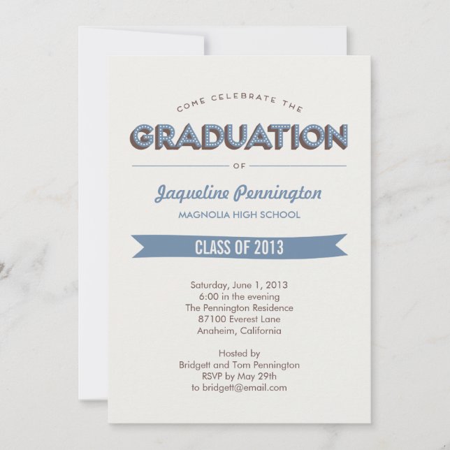 Chic Celebration Graduation Invitation (Front)