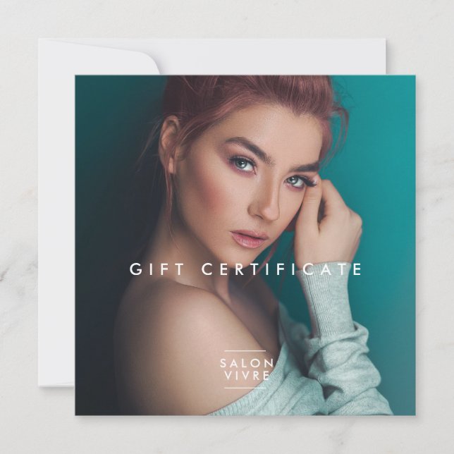 Chic Certificat Cadeau Salon Carte Appartement Mod (Devant)