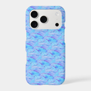 Chic Cerulean Painterly Flower Petal Pattern
