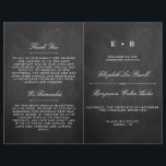 Chic Chalkboard Wedding Program Template<br><div class="desc">Chic Chalkboard Wedding Program Template.</div>