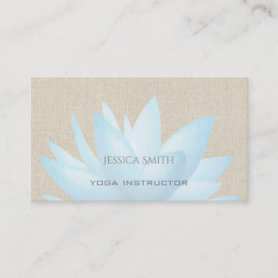 Chic charming elegant watercolor lotus flower business card