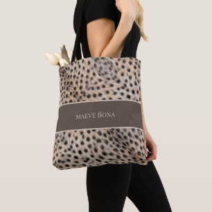 Chic Cheetah Personalized Tote Bag