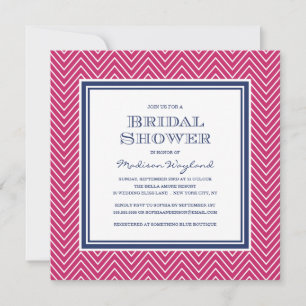 CHIC CHEVRON   BRIDAL SHOWER INVITATION
