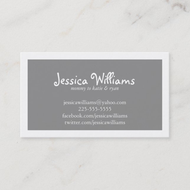 Chic Chevron Calling Card (Front)