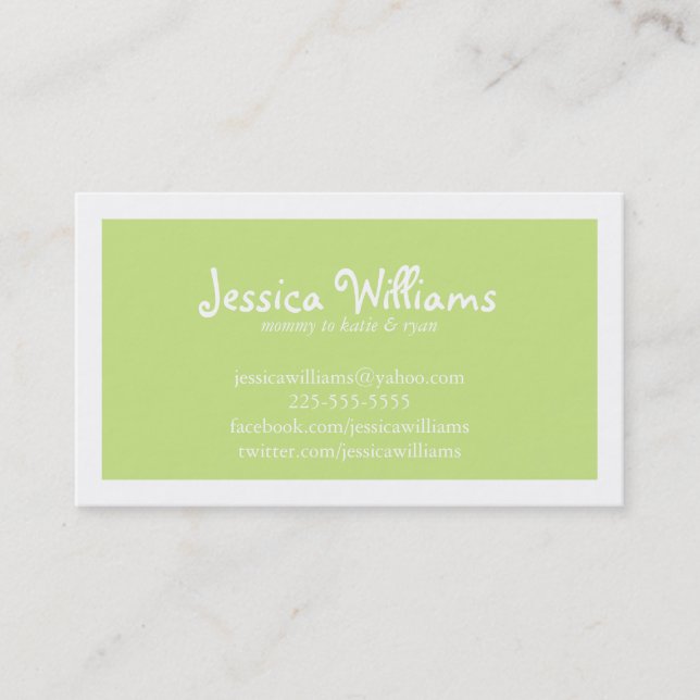 Chic Chevron Calling Card (Front)