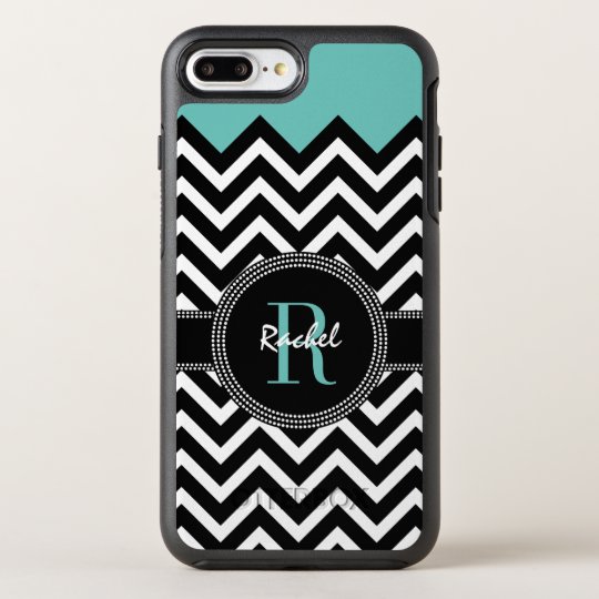Chic Chevron Name and Monogram OtterBox Symmetry iPhone 8 Plus/7 Plus Case