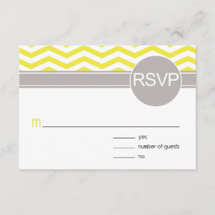 Chic Chevron RSVP   jaune
