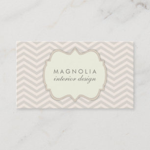 Chic Chevron Vintage Professional Business Card
