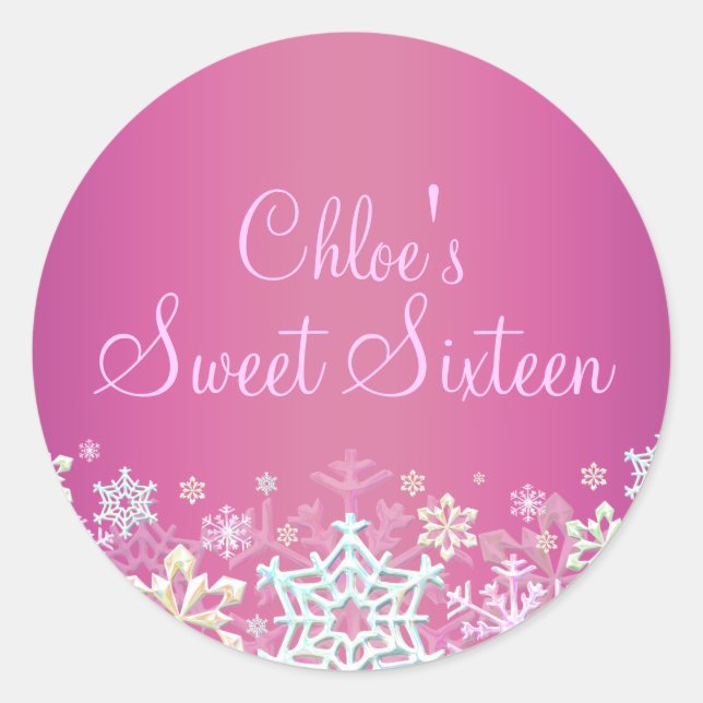 Chic Chic Hot Flake Sweet 16 Sticker (Devant)
