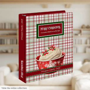 Chic Christmas Cooking 3 Ring Binder Custom Recipe