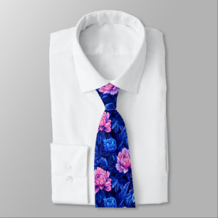 Chic Christmas Gift For Boyfriend Peonies Flower Tie