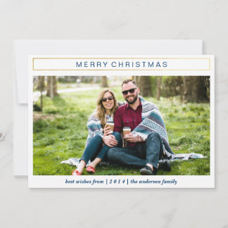 Chic Christmas Gold Christmas Card