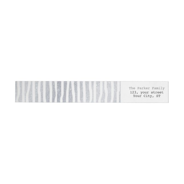 CHIC CHRISTMAS silver wraparound return Wrap Around Label (Individual)