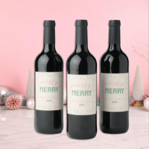 Chic Christmas Wine Label