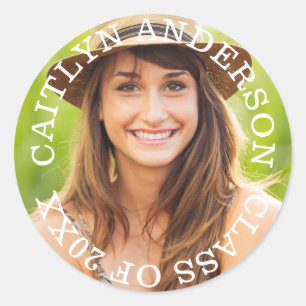 Chic Circle Graduation Class Envelope Seal