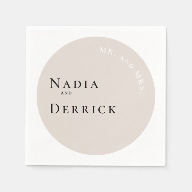 CHIC CIRCLE WEDDING NAPKIN (Front)