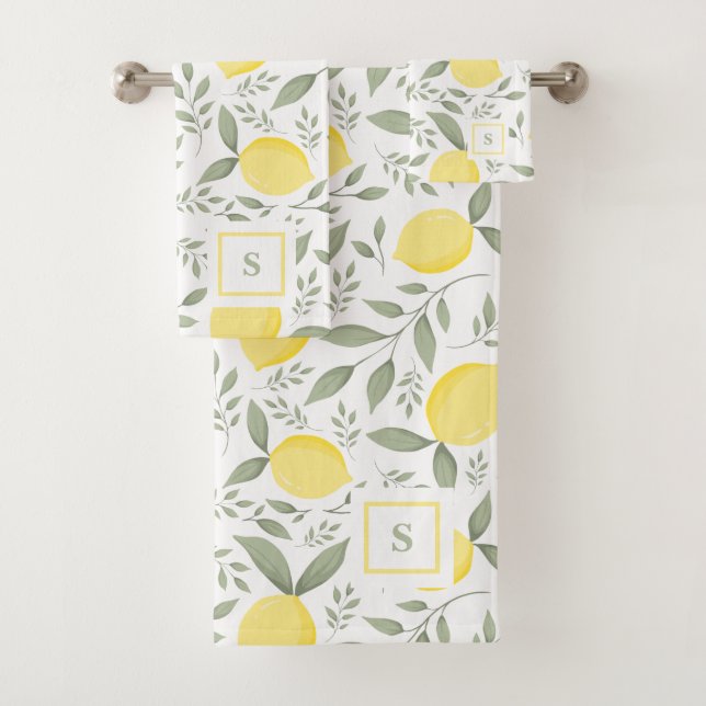 Chic citron Vintage et monogramme Feuille (En situation)