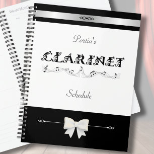 Chic Clarinet Student Schedule Organizer