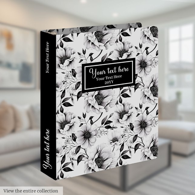 Chic classeur floral aquarelle pour cadeau mariage (Chic watercolor floral binder for wedding gift)