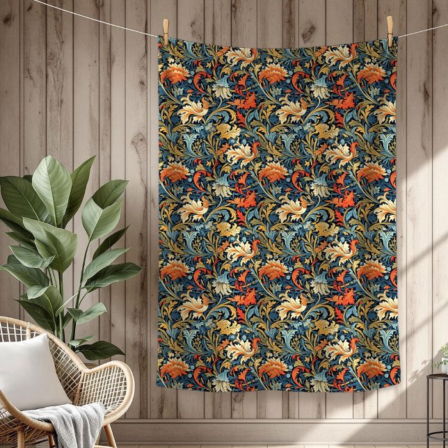 Chic Classic Arts & Crafts Iconic Morris Inspired Fleece Blanket (Chic Classic Arts & Crafts Iconic Morris Inspired Fleece Blanket)