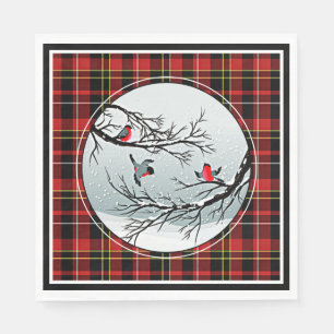 Chic Classic Red Black Yellow White Tartan Pattern Napkin