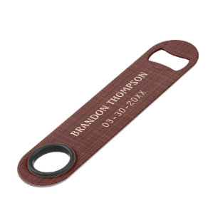 Chic Classy Burgundy Dark Red Weave Pattern Bar Key