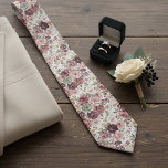 Chic Classy Neck Tie With Unique Pastel Floral Art<br><div class="desc">Unique necktie featuring a charming contemporary French shabby chic pattern. It showcases a botanical floral design with beautifully arranged pastel blush pink roses, light and dark mauve peonies, and sage green leaves, all set against a white background. Unique, pretty, decorative, fashionable, and trendy design for the groom, best man, or...</div>