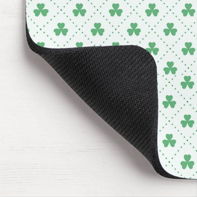 Chic Clover Print Mouse Pad for Home or Office (Corner)